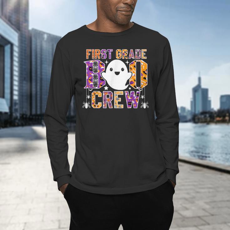 First Grade Boo Crew Teacher Student Halloween Costume Men's Long Sleeve T-Shirt, gift for family, gift for coworker