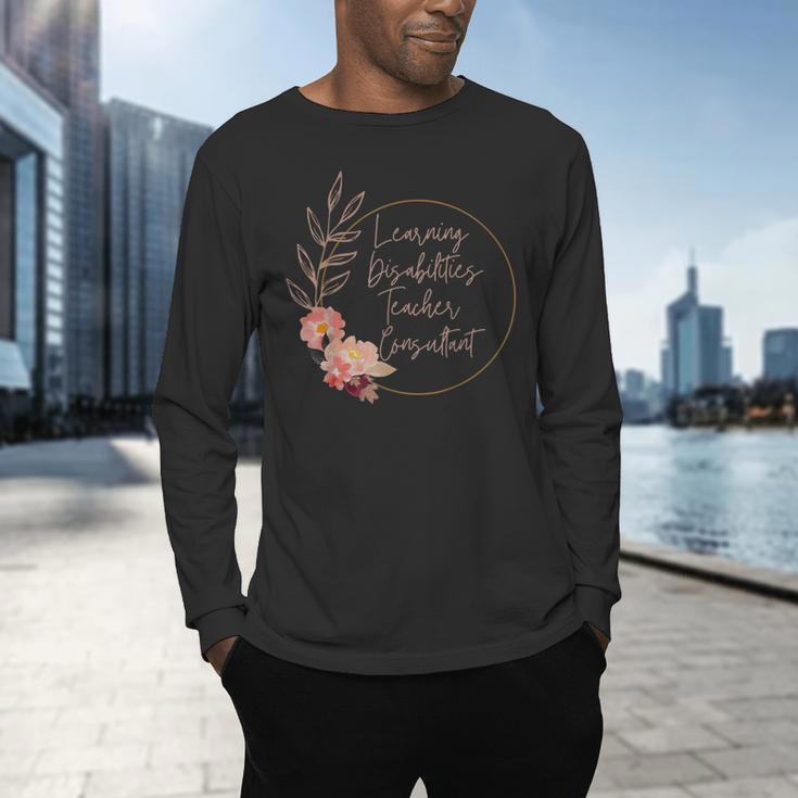 Floral Learning Disabilities Teacher Consultant SPED Teacher Men's Long Sleeve T-Shirt, gift for family, gift for coworker