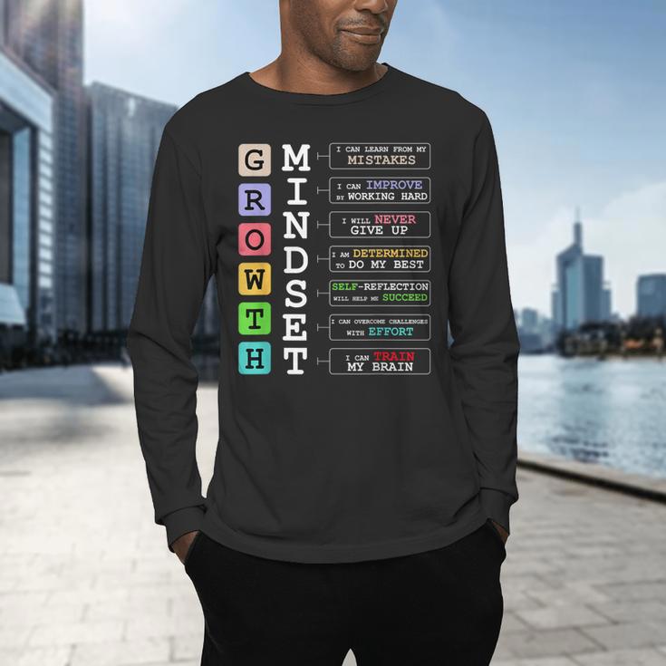 Growth Mindset Shirt Positive School Classroom Teacher Men's Long Sleeve T-Shirt, gift for family, gift for coworker Growth Mindset Shirt Positive School Classroom Teacher Men's Long Sleeve T-Shirt, gift for family, gift for coworker