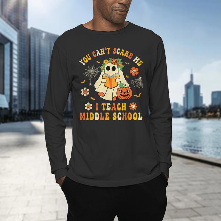 Halloween You Can't Scare Me I Teach Middle School Teacher Men's Long Sleeve T-Shirt, gift for family, gift for coworker Halloween You Can't Scare Me I Teach Middle School Teacher Men's Long Sleeve T-Shirt, gift for family, gift for coworker
