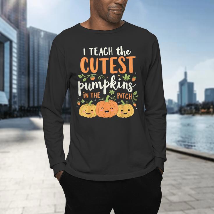 Halloween Teacher I Teach The Cutest Pumpkins In The Patch Men's Long Sleeve T-Shirt, gift for family, gift for coworker Halloween Teacher I Teach The Cutest Pumpkins In The Patch Men's Long Sleeve T-Shirt, gift for family, gift for coworker