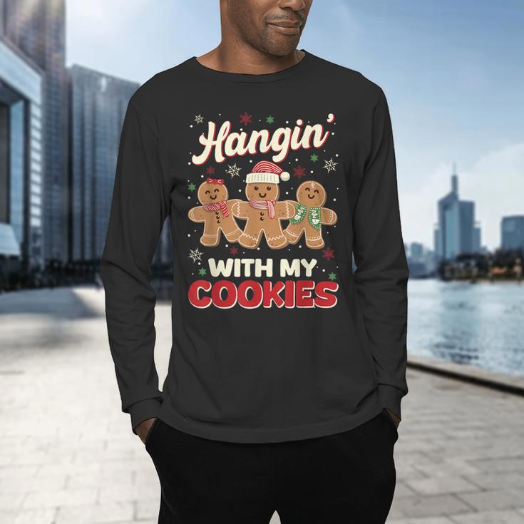 Hangin With My Cookies Gingerbread Man Xmas Teacher Men's Long Sleeve T-Shirt, gift for family, gift for coworker Hangin With My Cookies Gingerbread Man Xmas Teacher Men's Long Sleeve T-Shirt, gift for family, gift for coworker