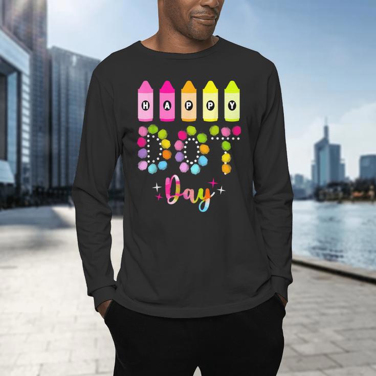Happy Dot Day 2025 Teacher Kids Girls Colorful Polka Dot Day Men's Long Sleeve T-Shirt, gift for family, gift for coworker Happy Dot Day 2025 Teacher Kids Girls Colorful Polka Dot Day Men's Long Sleeve T-Shirt, gift for family, gift for coworker