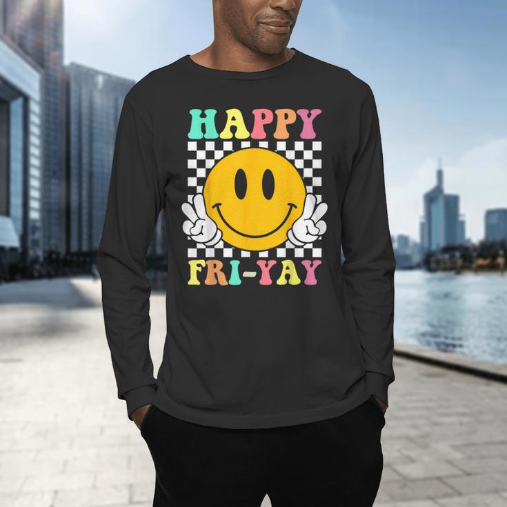 Happy Fri-Yay Teacher Friday Weekend School Men's Long Sleeve T-Shirt, gift for family, gift for coworker
