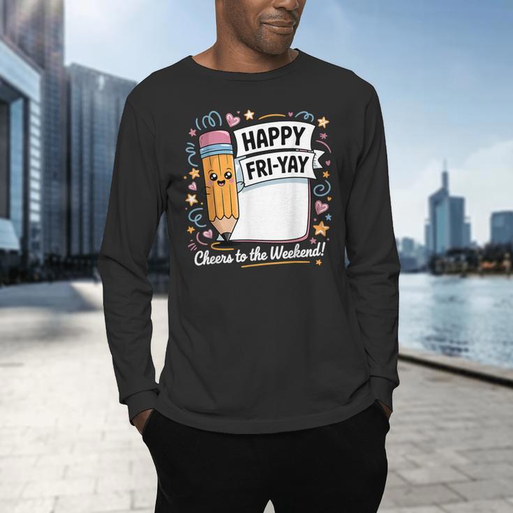 Happy Fri-Yay Teacher Fry Yay Friday Weekend Men's Long Sleeve T-Shirt, gift for family, gift for coworker Happy Fri-Yay Teacher Fry Yay Friday Weekend Men's Long Sleeve T-Shirt, gift for family, gift for coworker