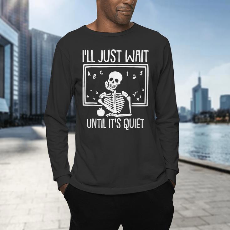 Ill Just Wait Until Its Quiet Teacher Lazy Halloween Costume Men's Long Sleeve T-Shirt, gift for family, gift for coworker