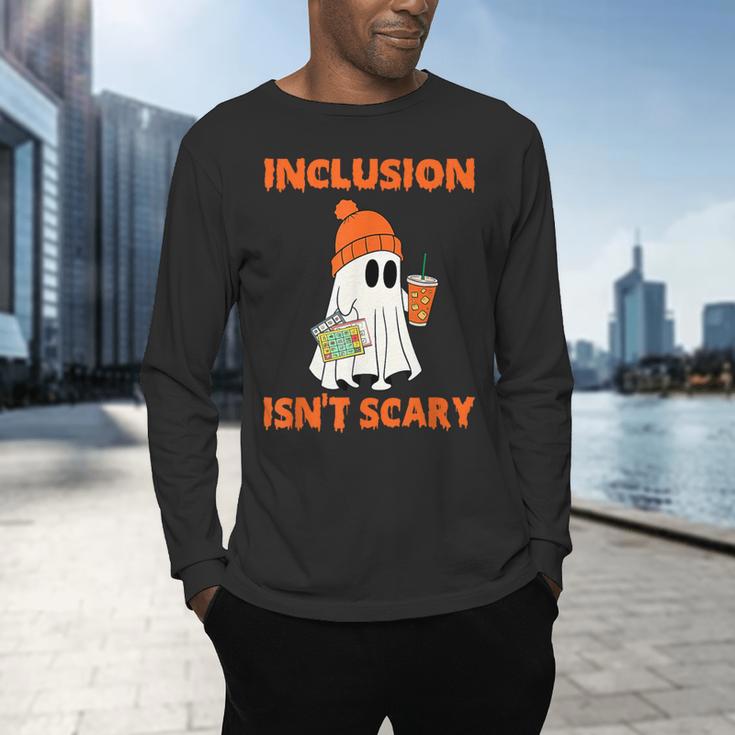 Inclusion Isn't Scary Shirt Halloween SLP Sped Teacher Men's Long Sleeve T-Shirt, gift for family, gift for coworker
