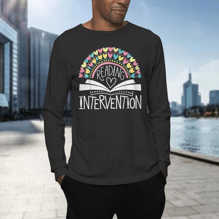 Intervention Teacher Reading Intervention Men's Long Sleeve T-Shirt, gift for family, gift for coworker Intervention Teacher Reading Intervention Men's Long Sleeve T-Shirt, gift for family, gift for coworker