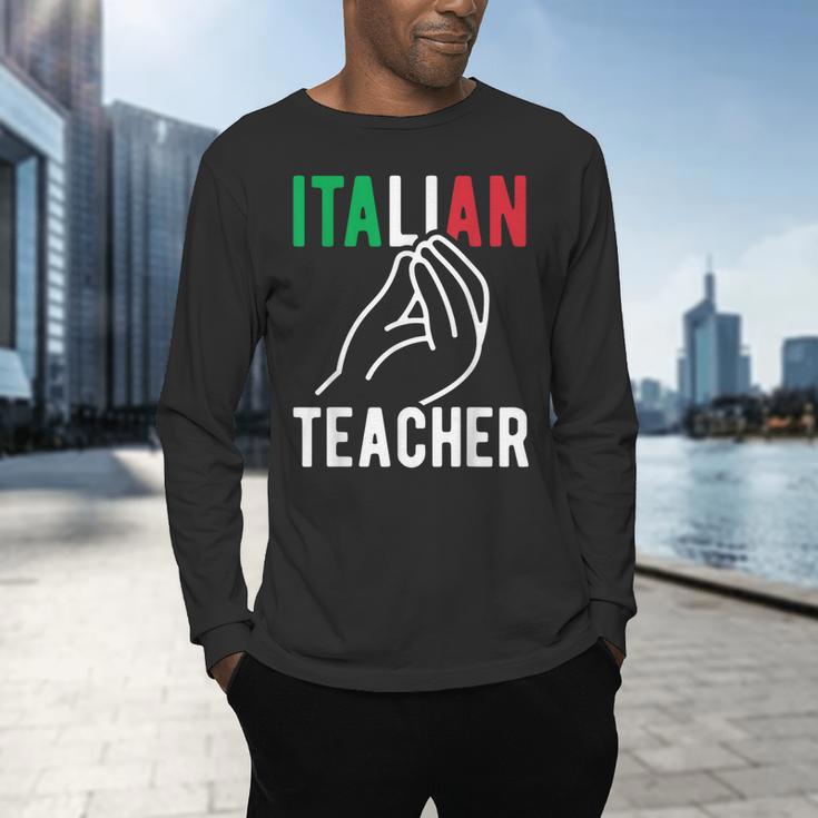 Italian Teacher Italy Italia Back To School First Day Men's Long Sleeve T-Shirt, gift for family, gift for coworker Italian Teacher Italy Italia Back To School First Day Men's Long Sleeve T-Shirt, gift for family, gift for coworker
