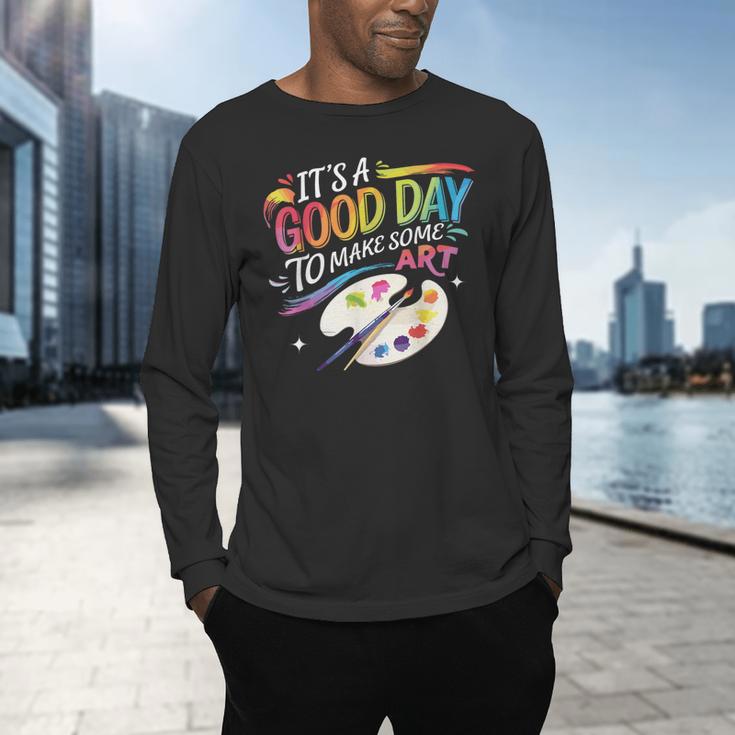 It's A Good Day To Make Some Art Artist Drawing Teacher Men's Long Sleeve T-Shirt, gift for family, gift for coworker It's A Good Day To Make Some Art Artist Drawing Teacher Men's Long Sleeve T-Shirt, gift for family, gift for coworker