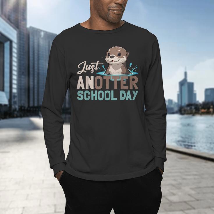 Just Anotter School Day Cute Otter Lover Teacher Student Men's Long Sleeve T-Shirt, gift for family, gift for coworker Just Anotter School Day Cute Otter Lover Teacher Student Men's Long Sleeve T-Shirt, gift for family, gift for coworker