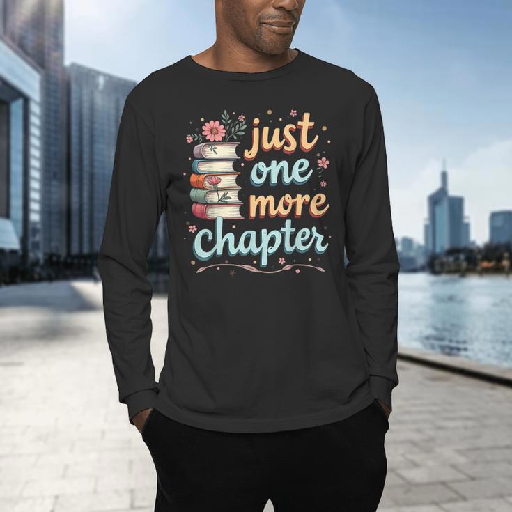 Just One More Chapter Book Reading Floral Teacher Book Lover Men's Long Sleeve T-Shirt, gift for family, gift for coworker Just One More Chapter Book Reading Floral Teacher Book Lover Men's Long Sleeve T-Shirt, gift for family, gift for coworker