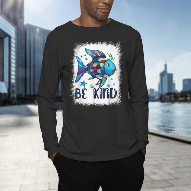 Be Kind Rainbow Fish Teacher Life Back To School Teaching Men Women Men's Long Sleeve T-Shirt, gift for family, gift for coworker