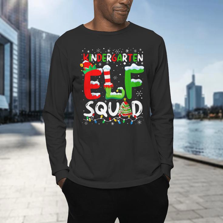 Kindergarten ELF Squad Christmas ELF Student Teacher Men Women Kids Men's Long Sleeve T-Shirt, gift for family, gift for coworker