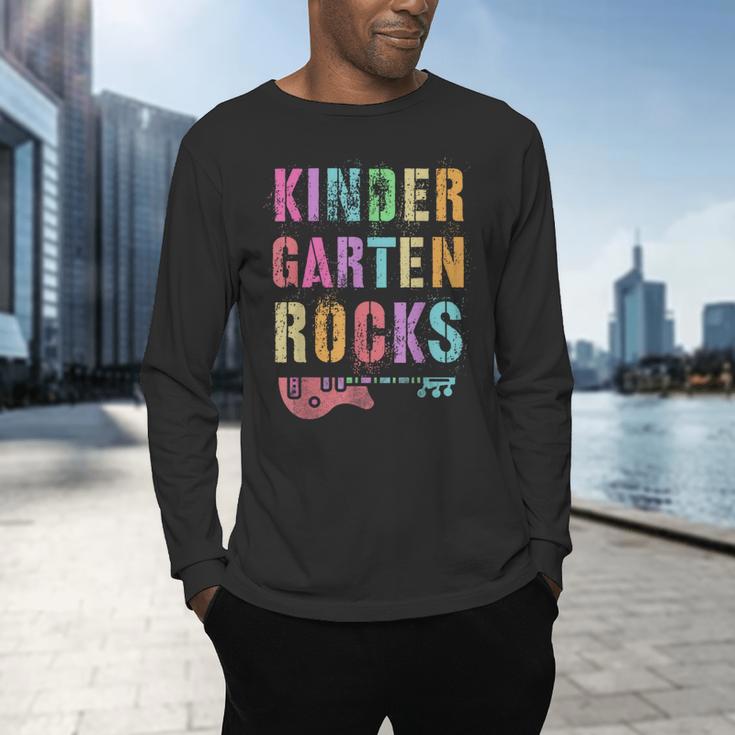 KINDERGARTEN ROCKS Teacher Crew Rock Star Kinder Team Men's Long Sleeve T-Shirt, gift for family, gift for coworker KINDERGARTEN ROCKS Teacher Crew Rock Star Kinder Team Men's Long Sleeve T-Shirt, gift for family, gift for coworker