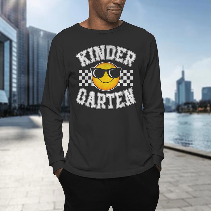 Kindergarten Teacher First Day Of Kinder Back To School Men's Long Sleeve T-Shirt, gift for family, gift for coworker Kindergarten Teacher First Day Of Kinder Back To School Men's Long Sleeve T-Shirt, gift for family, gift for coworker