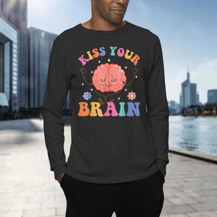 Kiss Your Brain Sped Teacher Appreciation Back To School Kid Men's Long Sleeve T-Shirt, gift for family, gift for coworker
