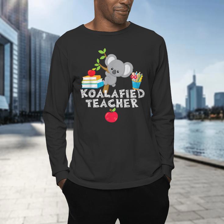 Koalafied Teacher Proud School Teacher Koala Cute T-Shirt Men's Long Sleeve T-Shirt, gift for family, gift for coworker Koalafied Teacher Proud School Teacher Koala Cute T-Shirt Men's Long Sleeve T-Shirt, gift for family, gift for coworker