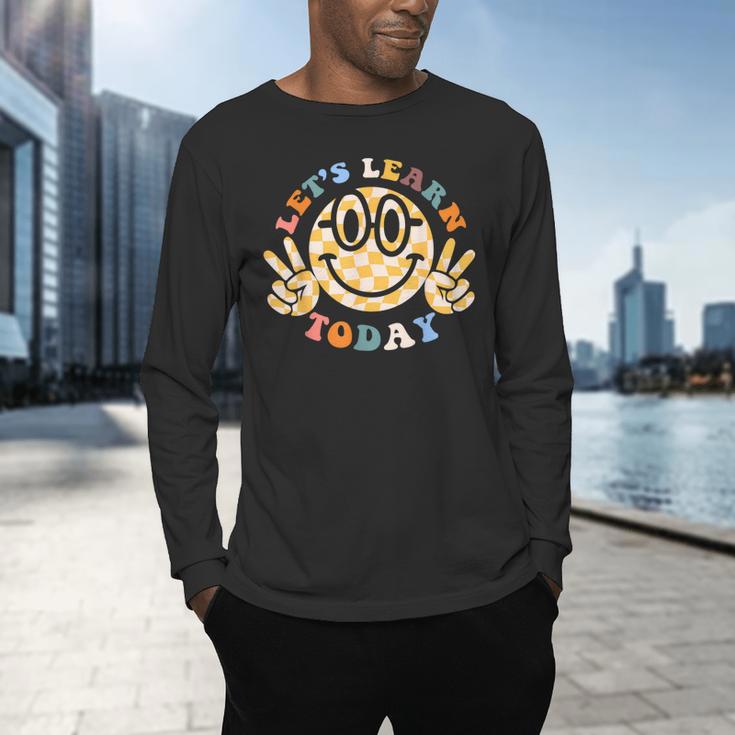 Let's Learn Today First Day Of School For Teacher Student Men's Long Sleeve T-Shirt, gift for family, gift for coworker Let's Learn Today First Day Of School For Teacher Student Men's Long Sleeve T-Shirt, gift for family, gift for coworker