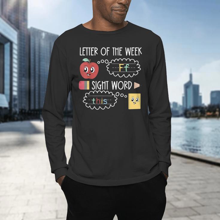 Letter Of The Week Ff Sight Word Teacher Squad Men's Long Sleeve T-Shirt, gift for family, gift for coworker