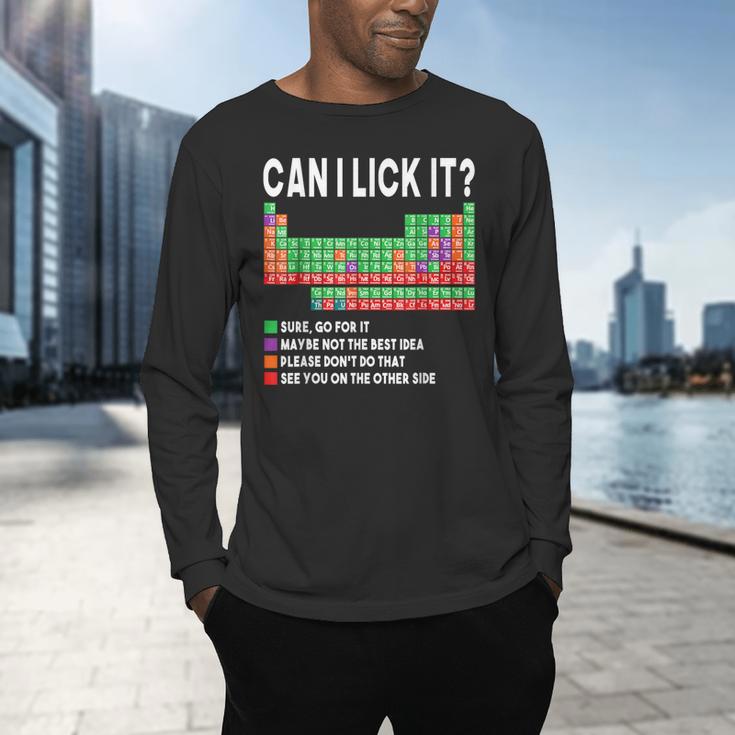 Can I Lick It Periodic Table Science Teacher Boy And Girls Men's Long Sleeve T-Shirt, gift for family, gift for coworker