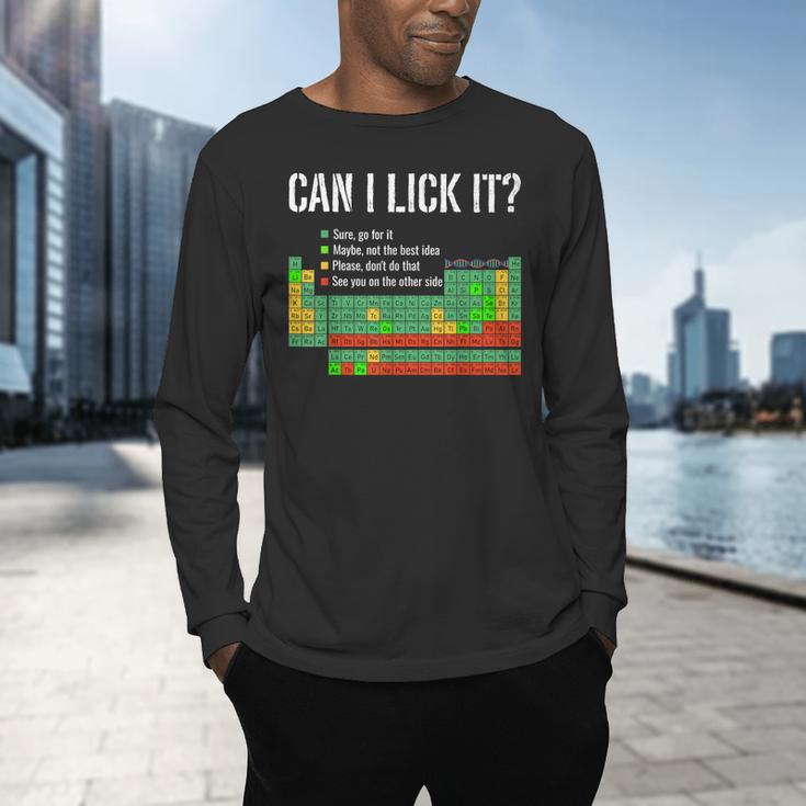 Can I Lick It Periodic Table Science Teacher Student Men's Long Sleeve T-Shirt, gift for family, gift for coworker Can I Lick It Periodic Table Science Teacher Student Men's Long Sleeve T-Shirt, gift for family, gift for coworker
