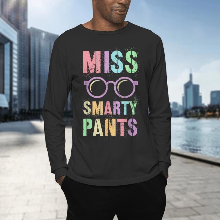 Little MISS SMARTY PANTS School Grad Teacher Last Day Men's Long Sleeve T-Shirt, gift for family, gift for coworker Little MISS SMARTY PANTS School Grad Teacher Last Day Men's Long Sleeve T-Shirt, gift for family, gift for coworker