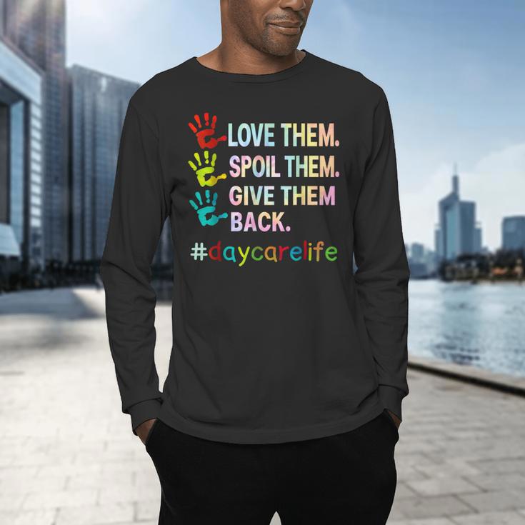 Love Daycare Provider Childcare Teacher Tie Dye Men's Long Sleeve T-Shirt, gift for family, gift for coworker Love Daycare Provider Childcare Teacher Tie Dye Men's Long Sleeve T-Shirt, gift for family, gift for coworker