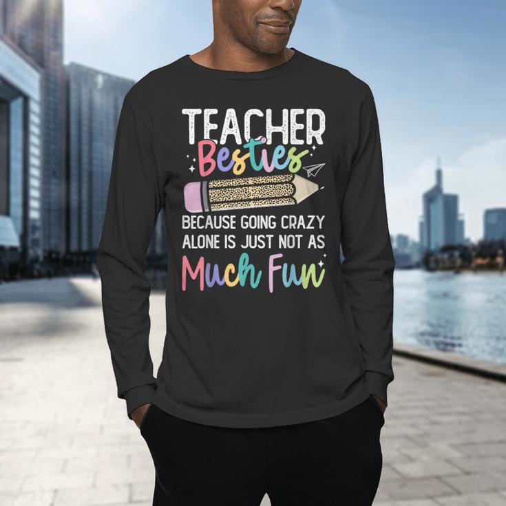Matching Teachers Last Day Of School Teacher Besties Men's Long Sleeve T-Shirt, gift for family, gift for coworker