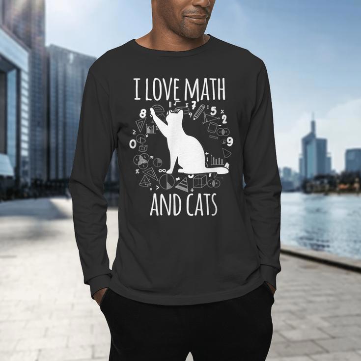 Math Nerd Math Teacher Cat Lover I Love Math And Cats Men's Long Sleeve T-Shirt, gift for family, gift for coworker Math Nerd Math Teacher Cat Lover I Love Math And Cats Men's Long Sleeve T-Shirt, gift for family, gift for coworker