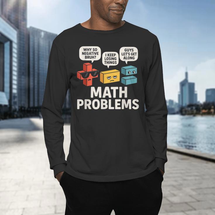 Math Problems Symbols Teacher Back To School Girl Boy Men's Long Sleeve T-Shirt, gift for family, gift for coworker