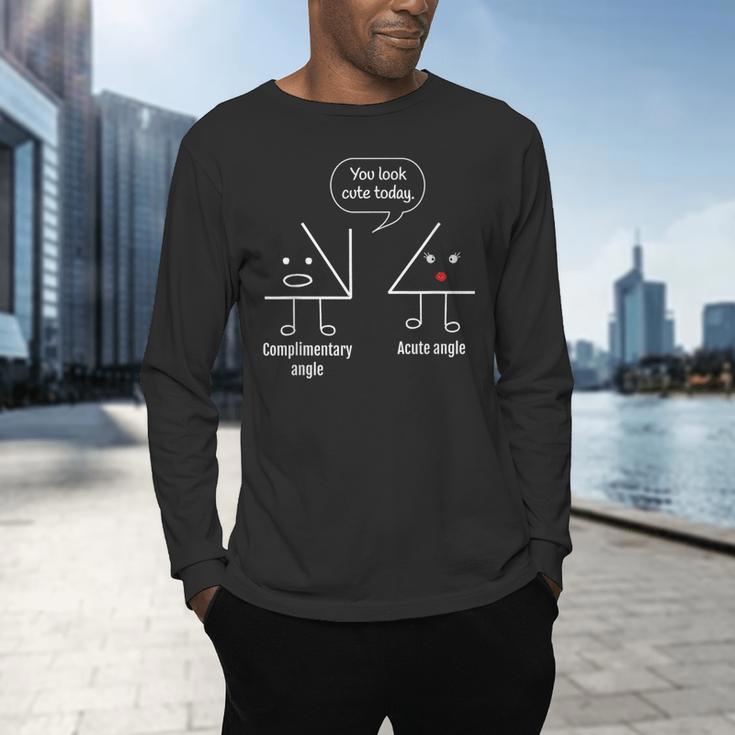 Math Teacher Tee Complimentary Acute Angle T-Shirt Men's Long Sleeve T-Shirt, gift for family, gift for coworker Math Teacher Tee Complimentary Acute Angle T-Shirt Men's Long Sleeve T-Shirt, gift for family, gift for coworker