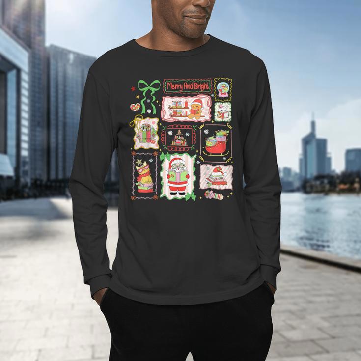 Merry And Bright Christmas Gingerbread Santa Book Teacher Men's Long Sleeve T-Shirt, gift for family, gift for coworker Merry And Bright Christmas Gingerbread Santa Book Teacher Men's Long Sleeve T-Shirt, gift for family, gift for coworker