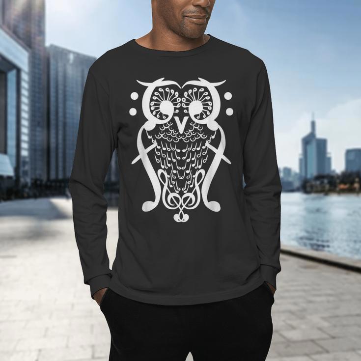 Music Note Owl Shirt Musicians Teacher Birthday Bird Men's Long Sleeve T-Shirt, gift for family, gift for coworker Music Note Owl Shirt Musicians Teacher Birthday Bird Men's Long Sleeve T-Shirt, gift for family, gift for coworker