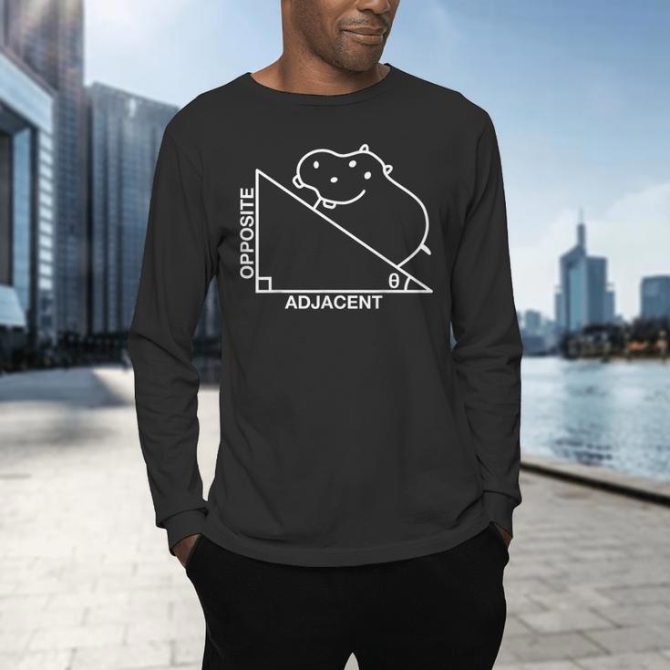 Nerdy Hippotenuse Hypotenuse Hippopotamus Math Teacher Men's Long Sleeve T-Shirt, gift for family, gift for coworker Nerdy Hippotenuse Hypotenuse Hippopotamus Math Teacher Men's Long Sleeve T-Shirt, gift for family, gift for coworker