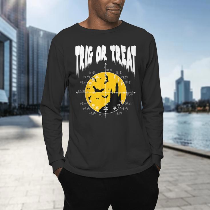 Nerdy Trig Or Treat Halloween Costume Math Teacher Men's Long Sleeve T-Shirt, gift for family, gift for coworker Nerdy Trig Or Treat Halloween Costume Math Teacher Men's Long Sleeve T-Shirt, gift for family, gift for coworker