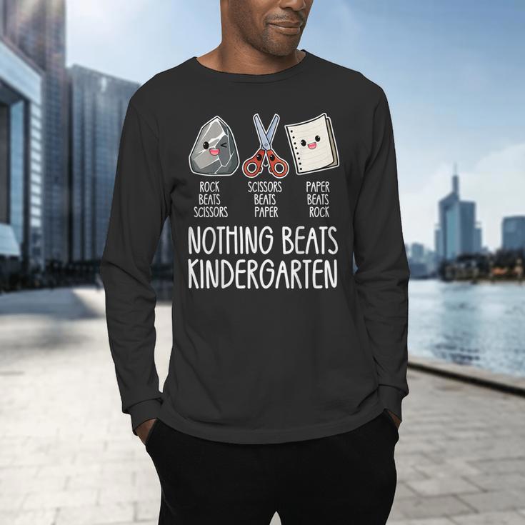 Nothing Beats Kindergarten Back To School Kid Teacher Men's Long Sleeve T-Shirt, gift for family, gift for coworker Nothing Beats Kindergarten Back To School Kid Teacher Men's Long Sleeve T-Shirt, gift for family, gift for coworker