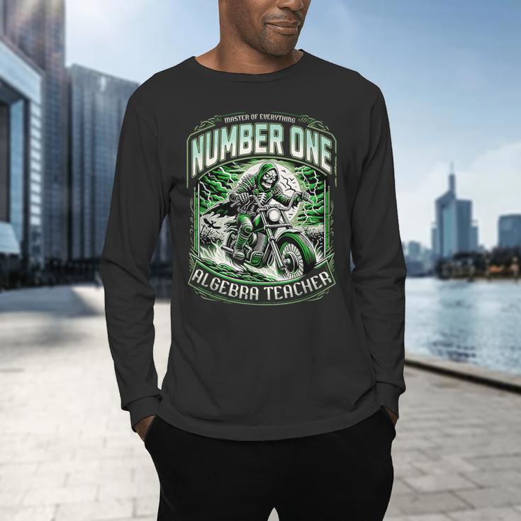 Number One Algebra Teacher 1 Career s Men's Long Sleeve T-Shirt, gift for family, gift for coworker Number One Algebra Teacher 1 Career s Men's Long Sleeve T-Shirt, gift for family, gift for coworker
