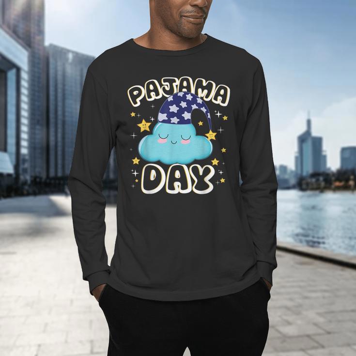 Pajama Day School Spirit Week Fun Cloud Teacher Student Men's Long Sleeve T-Shirt, gift for family, gift for coworker