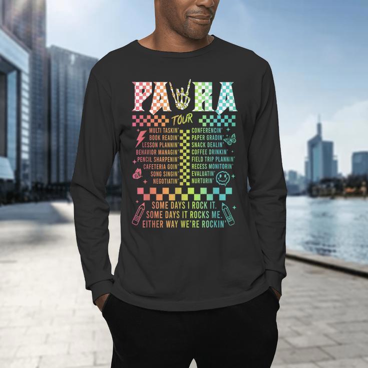 Para Tour Paraprofessional Squad Rock Teacher Back To School Men's Long Sleeve T-Shirt, gift for family, gift for coworker Para Tour Paraprofessional Squad Rock Teacher Back To School Men's Long Sleeve T-Shirt, gift for family, gift for coworker
