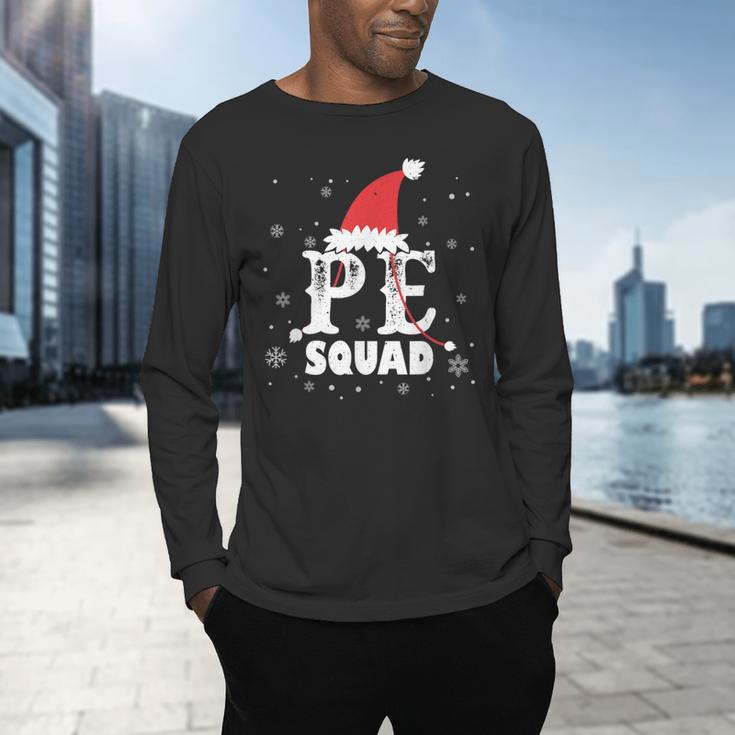 PE Squad Christmas PE Teacher Matching Xmas Men's Long Sleeve T-Shirt, gift for family, gift for coworker PE Squad Christmas PE Teacher Matching Xmas Men's Long Sleeve T-Shirt, gift for family, gift for coworker