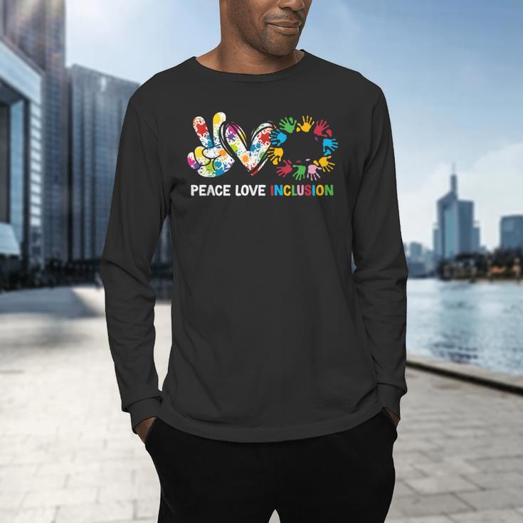Peace Love Inclusion Sped Squad Special-Ed Teacher Daycare Men's Long Sleeve T-Shirt, gift for family, gift for coworker
