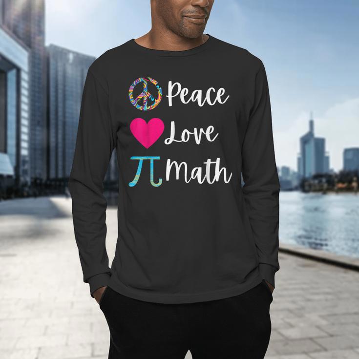 Peace Love Math Maths Teacher Pi Symbol Men Women Men's Long Sleeve T-Shirt, gift for family, gift for coworker Peace Love Math Maths Teacher Pi Symbol Men Women Men's Long Sleeve T-Shirt, gift for family, gift for coworker