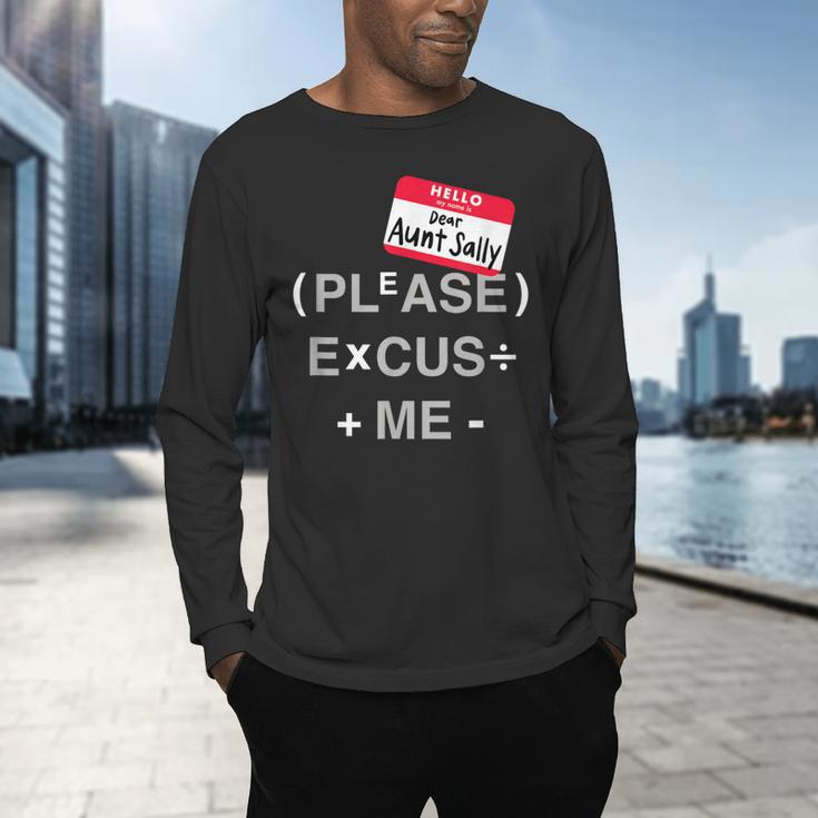 PEMDAS Math Teacher Halloween Costume Men's Long Sleeve T-Shirt, gift for family, gift for coworker