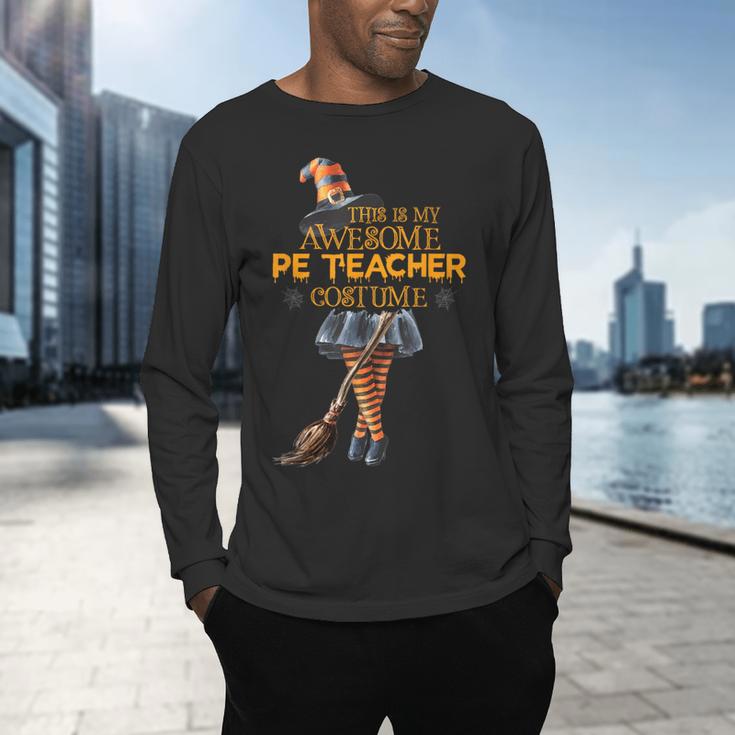 Physical Education Teacher Halloween Costume Witchy Teacher For Men Women Men's Long Sleeve T-Shirt, gift for family, gift for coworker
