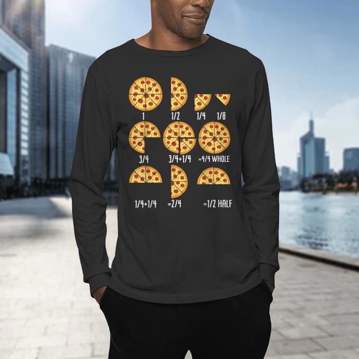 Pizza Slice Fraction Math Teacher Back To School Educational Men's Long Sleeve T-Shirt, gift for family, gift for coworker Pizza Slice Fraction Math Teacher Back To School Educational Men's Long Sleeve T-Shirt, gift for family, gift for coworker