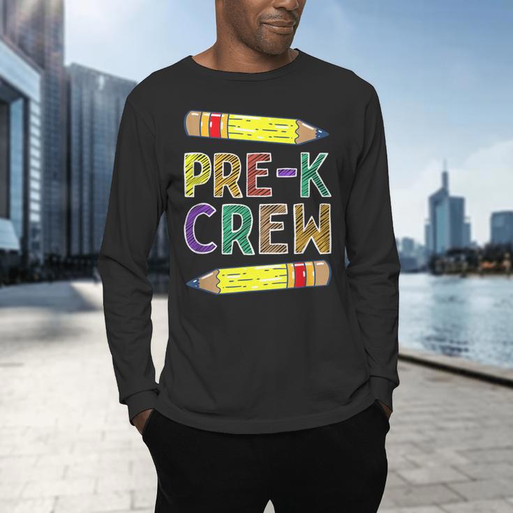 Pre-K Crew PreK Teachers Back To School Men's Long Sleeve T-Shirt, gift for family, gift for coworker Pre-K Crew PreK Teachers Back To School Men's Long Sleeve T-Shirt, gift for family, gift for coworker