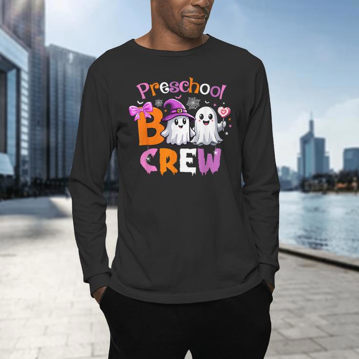 Preschool Boo Crew Preschool Halloween Costume Teacher Kid Men's Long Sleeve T-Shirt, gift for family, gift for coworker