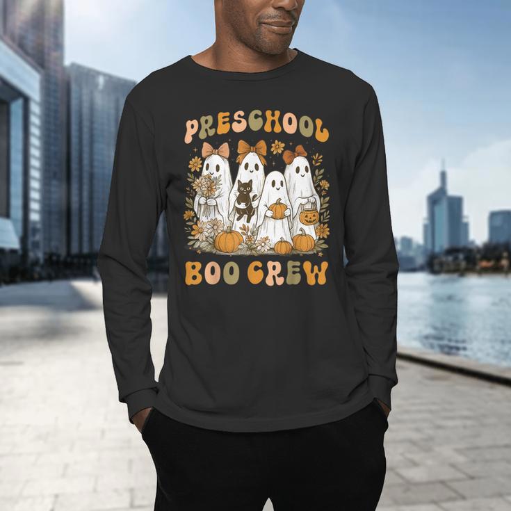 Preschool Boo Crew Halloween Teacher Ghost Costume Matching Men's Long Sleeve T-Shirt, gift for family, gift for coworker Preschool Boo Crew Halloween Teacher Ghost Costume Matching Men's Long Sleeve T-Shirt, gift for family, gift for coworker