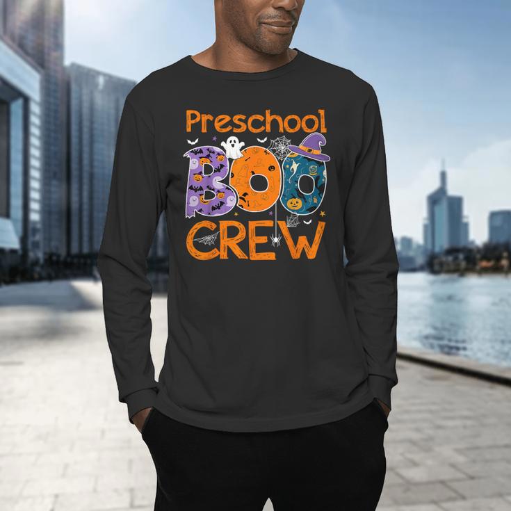 Preschool Boo Crew Preschool Halloween Teacher Kids Men's Long Sleeve T-Shirt, gift for family, gift for coworker Preschool Boo Crew Preschool Halloween Teacher Kids Men's Long Sleeve T-Shirt, gift for family, gift for coworker